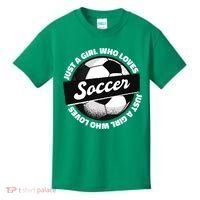 Just A Girl Who Loves Soccer Kids T-Shirt thumb 0