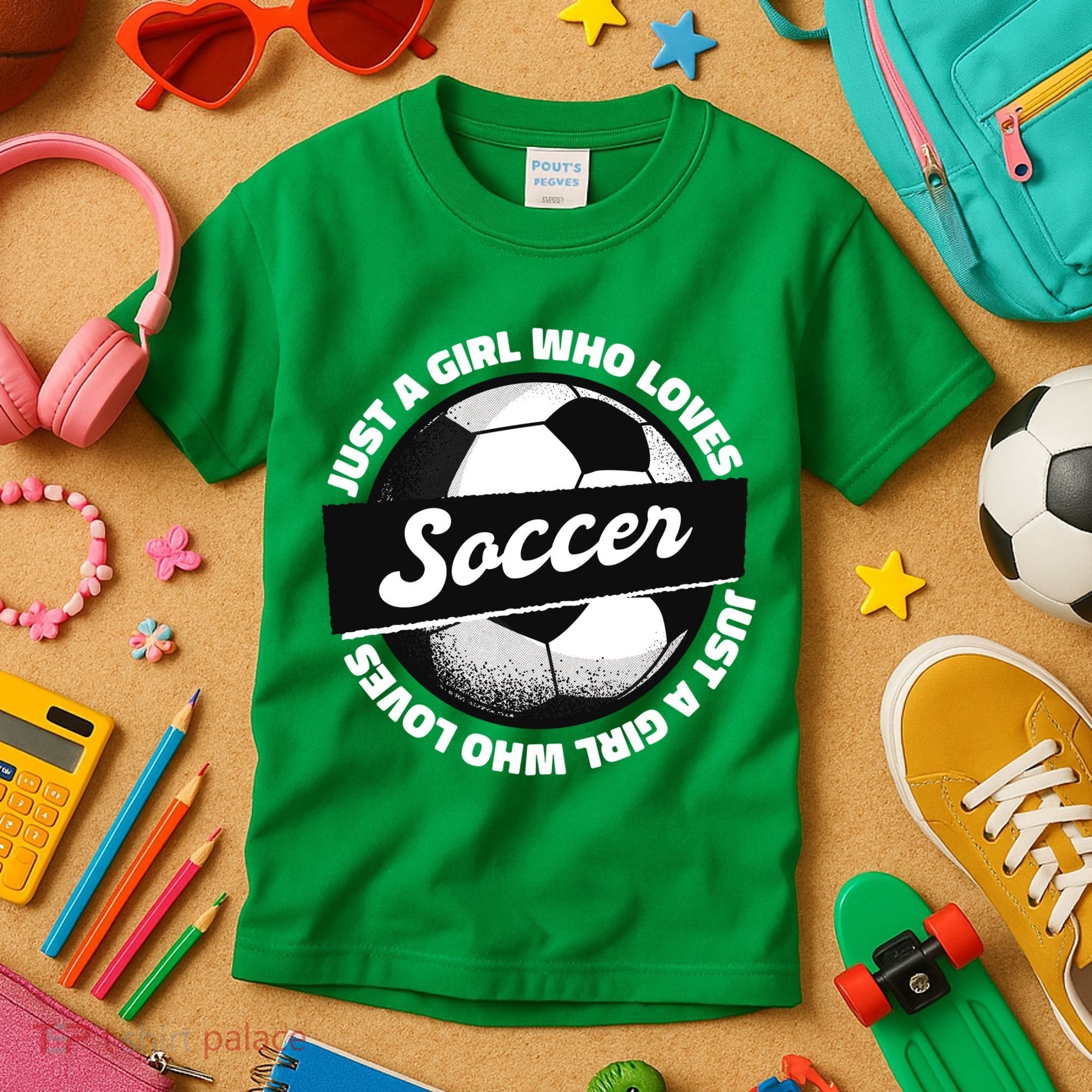 Just A Girl Who Loves Soccer Kids T-Shirt