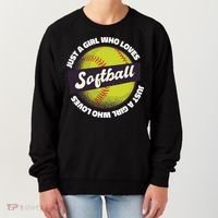 Just A Girl Who Loves Softball Women's Sweatshirt thumb 0