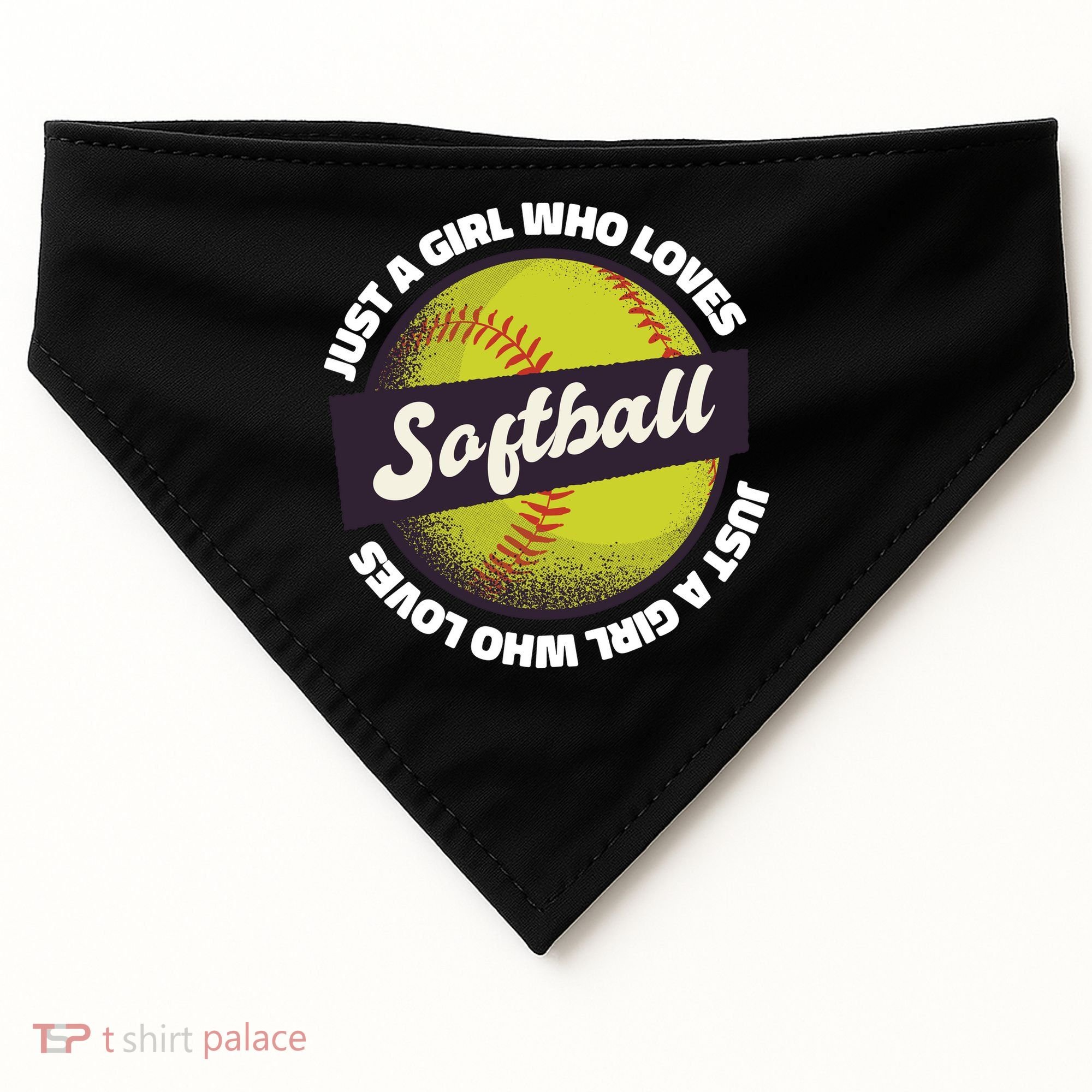 Just A Girl Who Loves Softball USA-Made Doggie Bandana