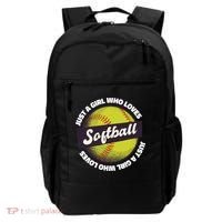 Just A Girl Who Loves Softball Backpack thumb 0