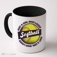 Just A Girl Who Loves Softball Coffee Mug thumb 0