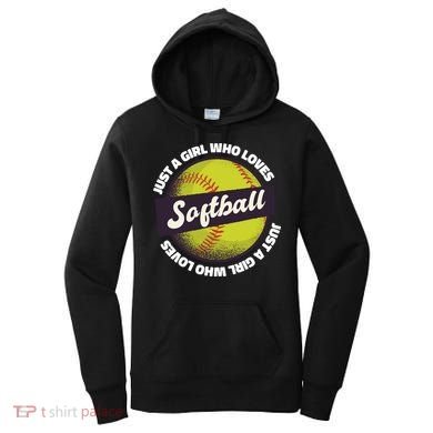 Just A Girl Who Loves Softball Women's Hoodie