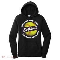 Just A Girl Who Loves Softball Women's Hoodie thumb 0
