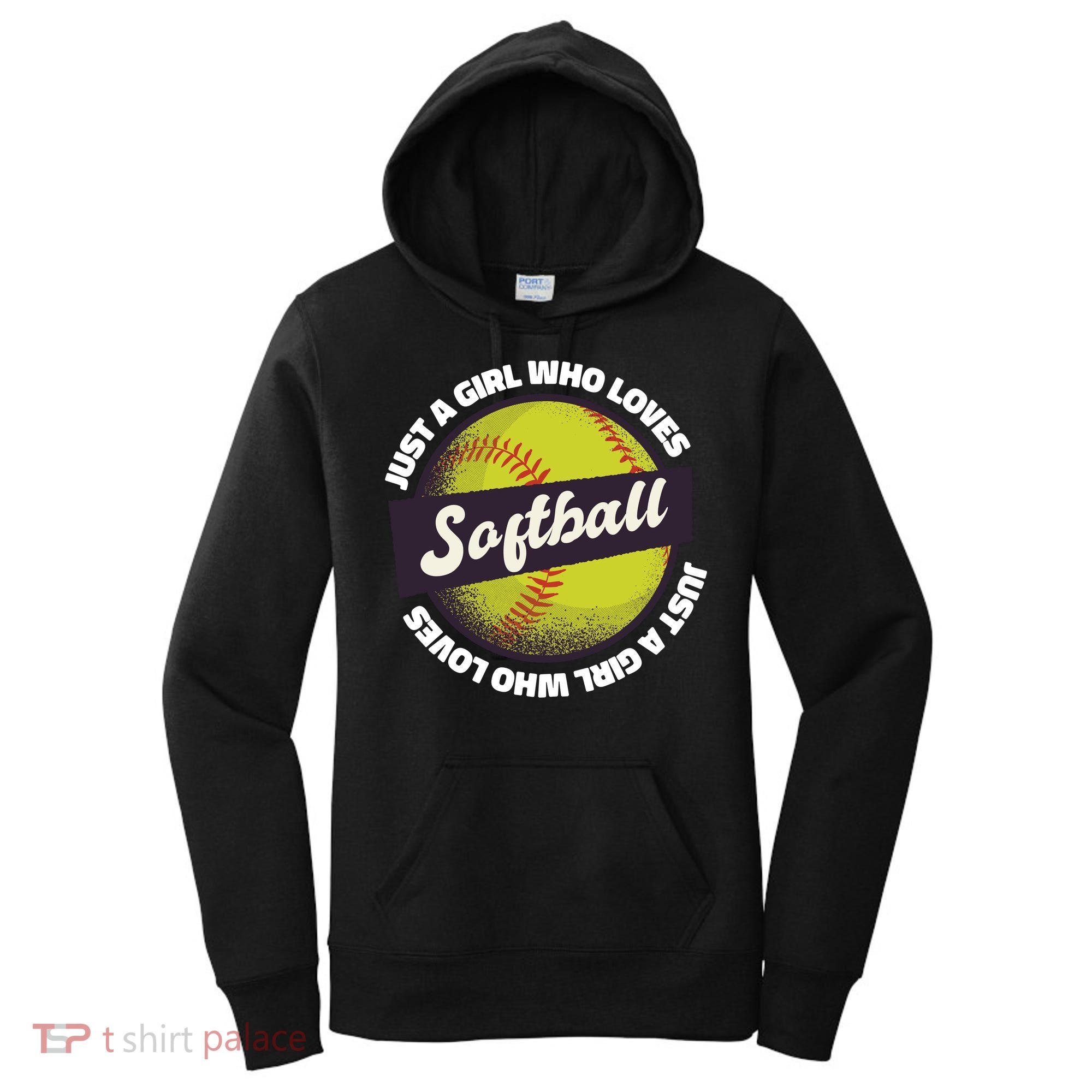 Just A Girl Who Loves Softball Women's Hoodie
