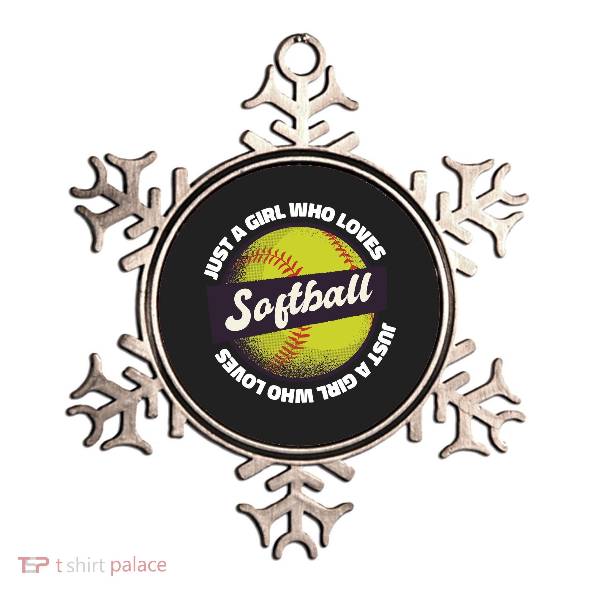 Just A Girl Who Loves Softball Ornament