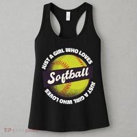 Just A Girl Who Loves Softball Women's Tank Top thumb 3