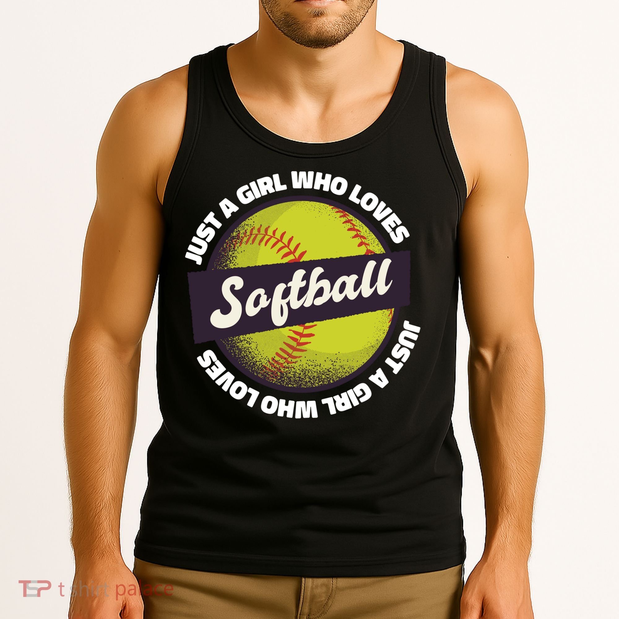 Just A Girl Who Loves Softball Tank Top