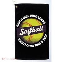 Just A Girl Who Loves Softball Golf Towel thumb 0
