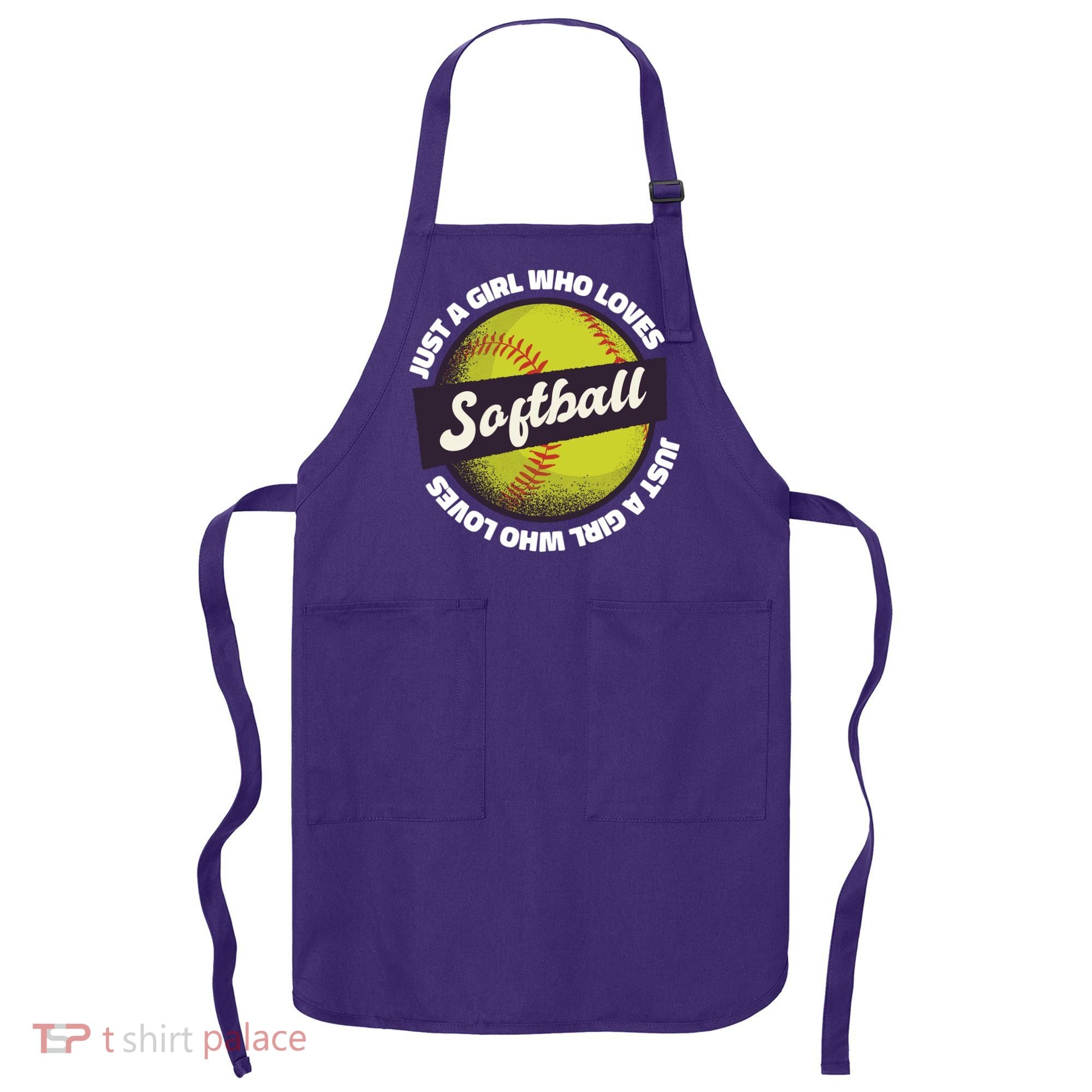 Just A Girl Who Loves Softball Apron
