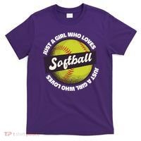 Just A Girl Who Loves Softball T-Shirt thumb 0