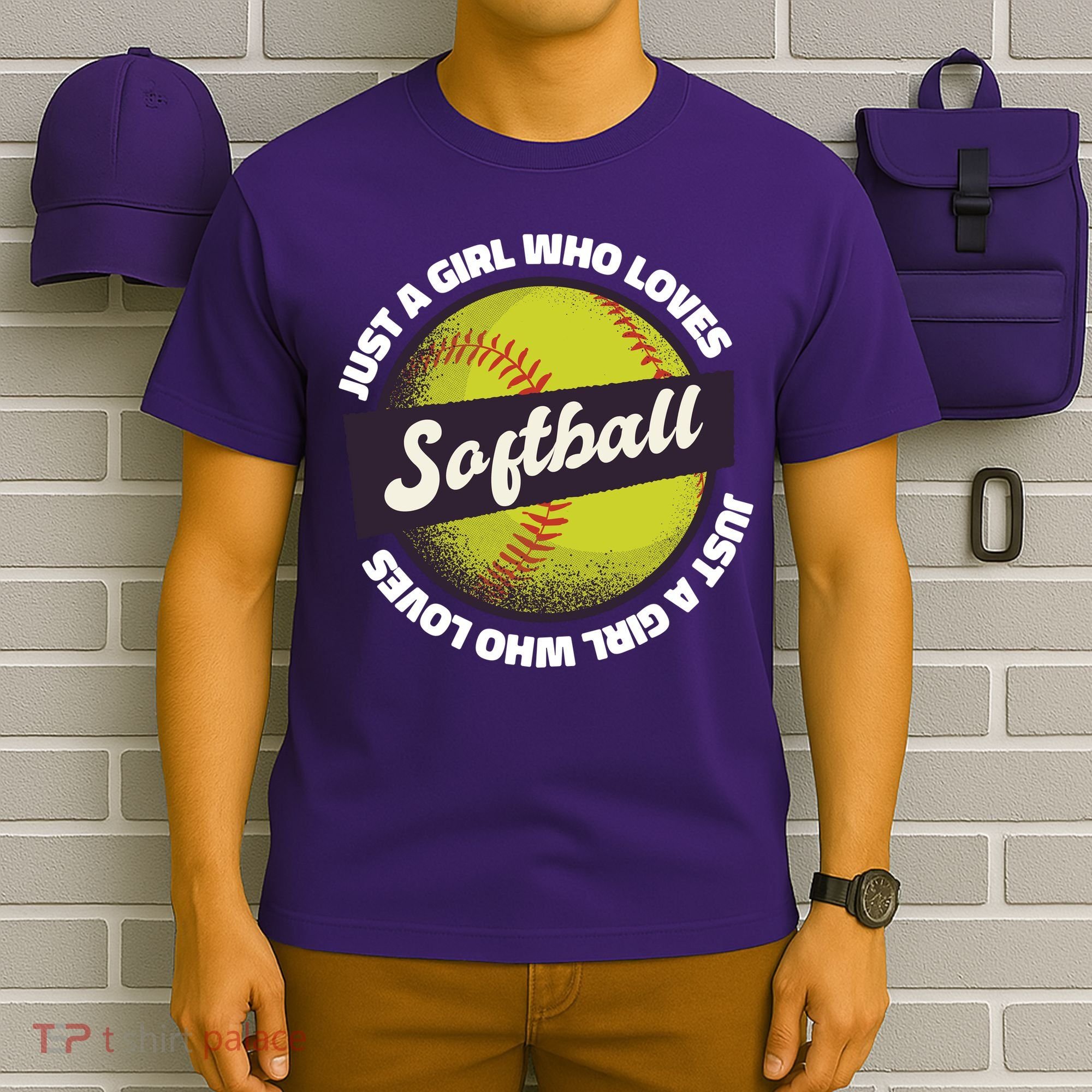 Just A Girl Who Loves Softball T-Shirt