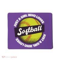 Just A Girl Who Loves Softball Mousepad thumb 0