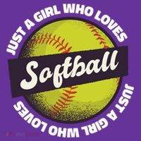 Just A Girl Who Loves Softball Mousepad thumb 1