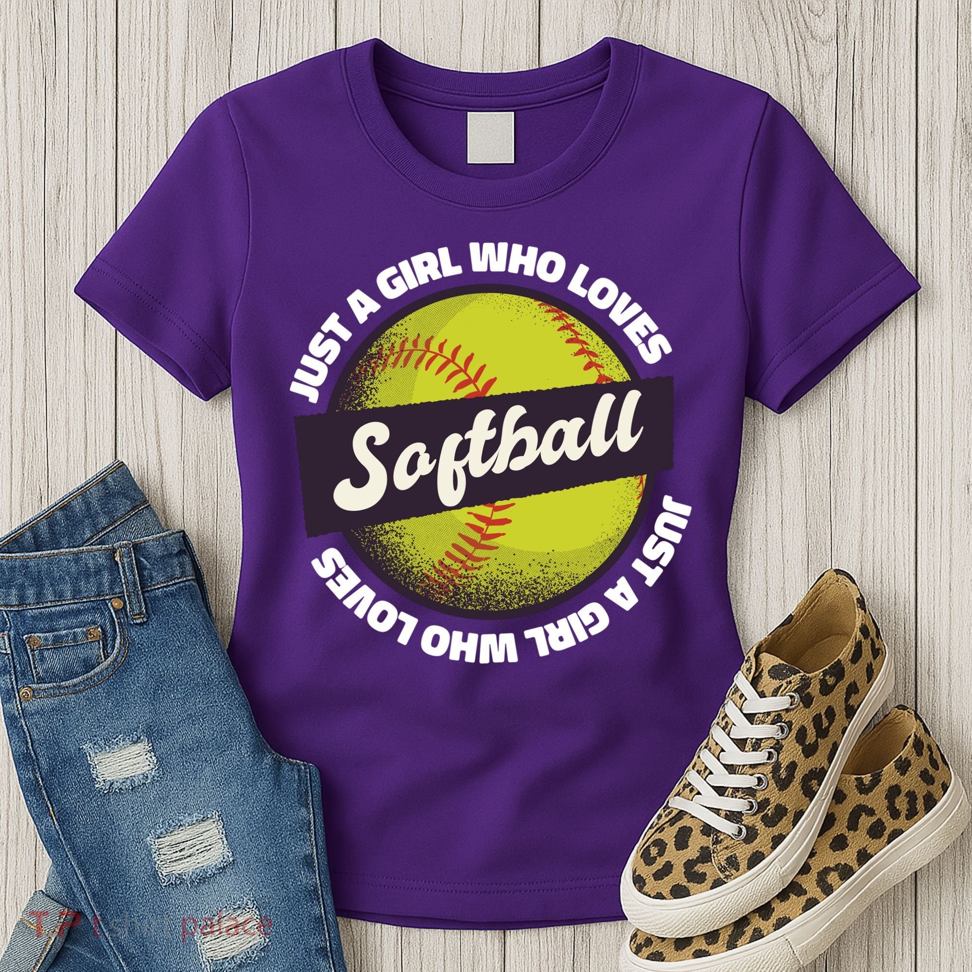 Just A Girl Who Loves Softball Women's T-Shirt