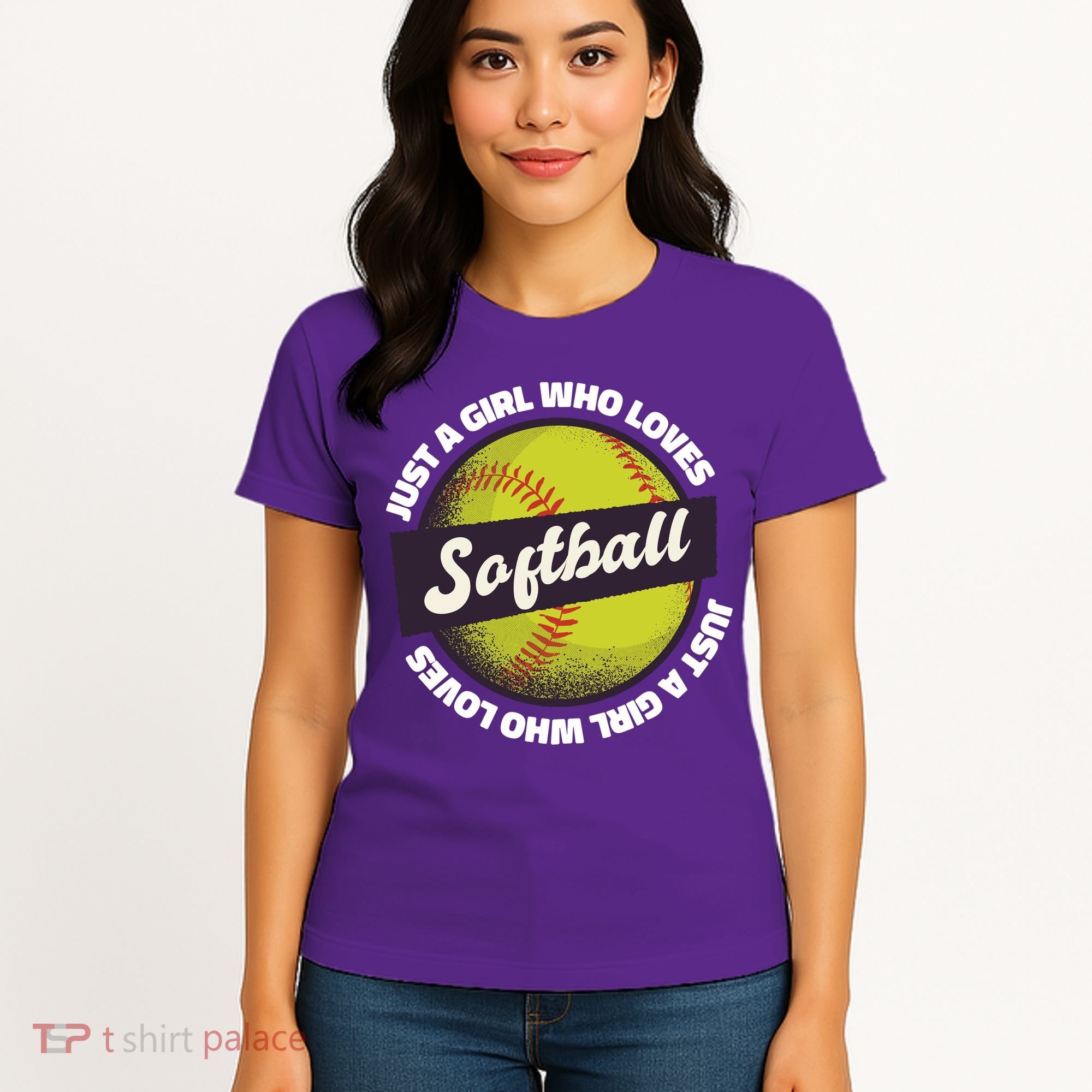 Just A Girl Who Loves Softball Women's T-Shirt