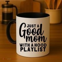 Just A Good Mom With A Hood Playlist Coffee Mug thumb 4