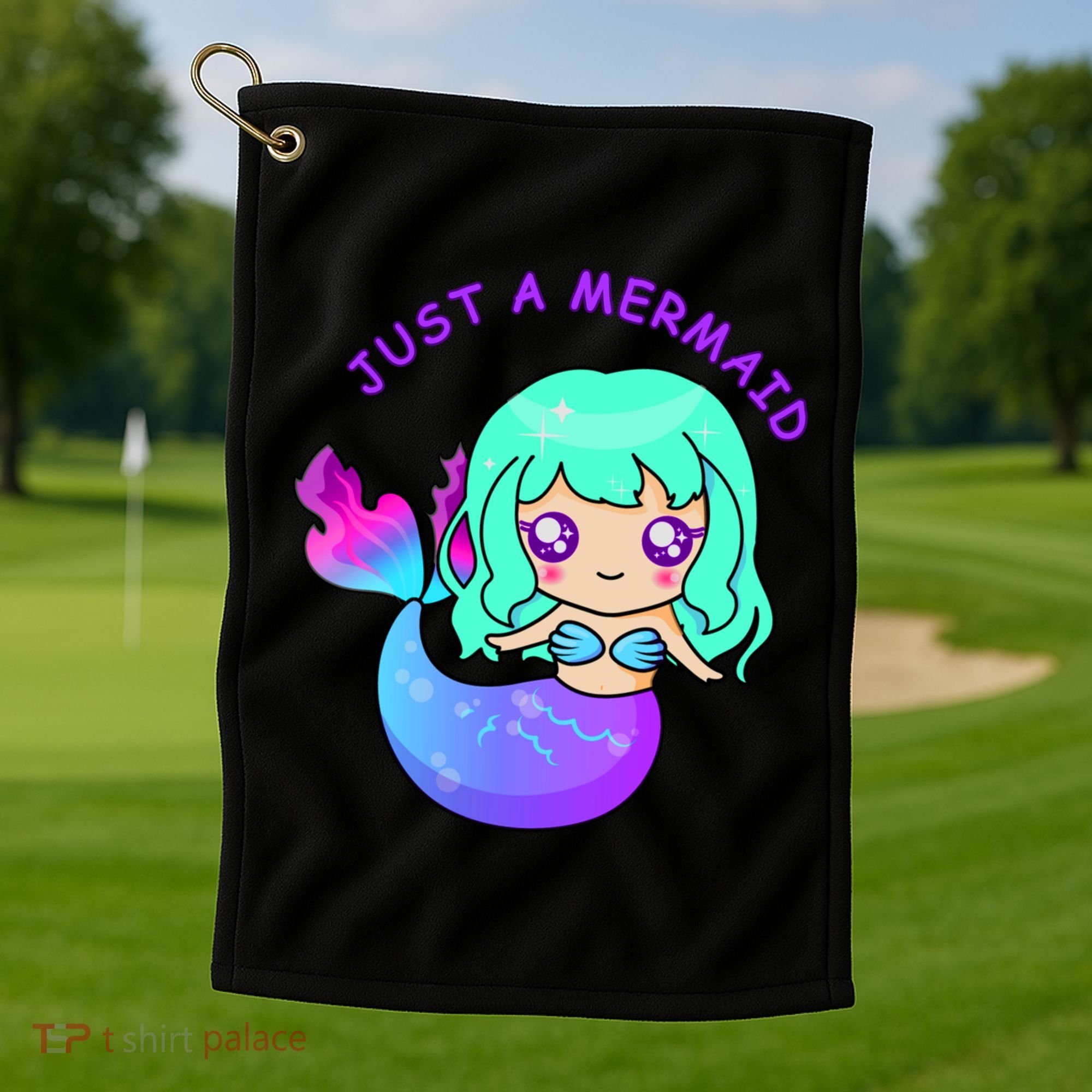 Just A Mermaid Golf Towel