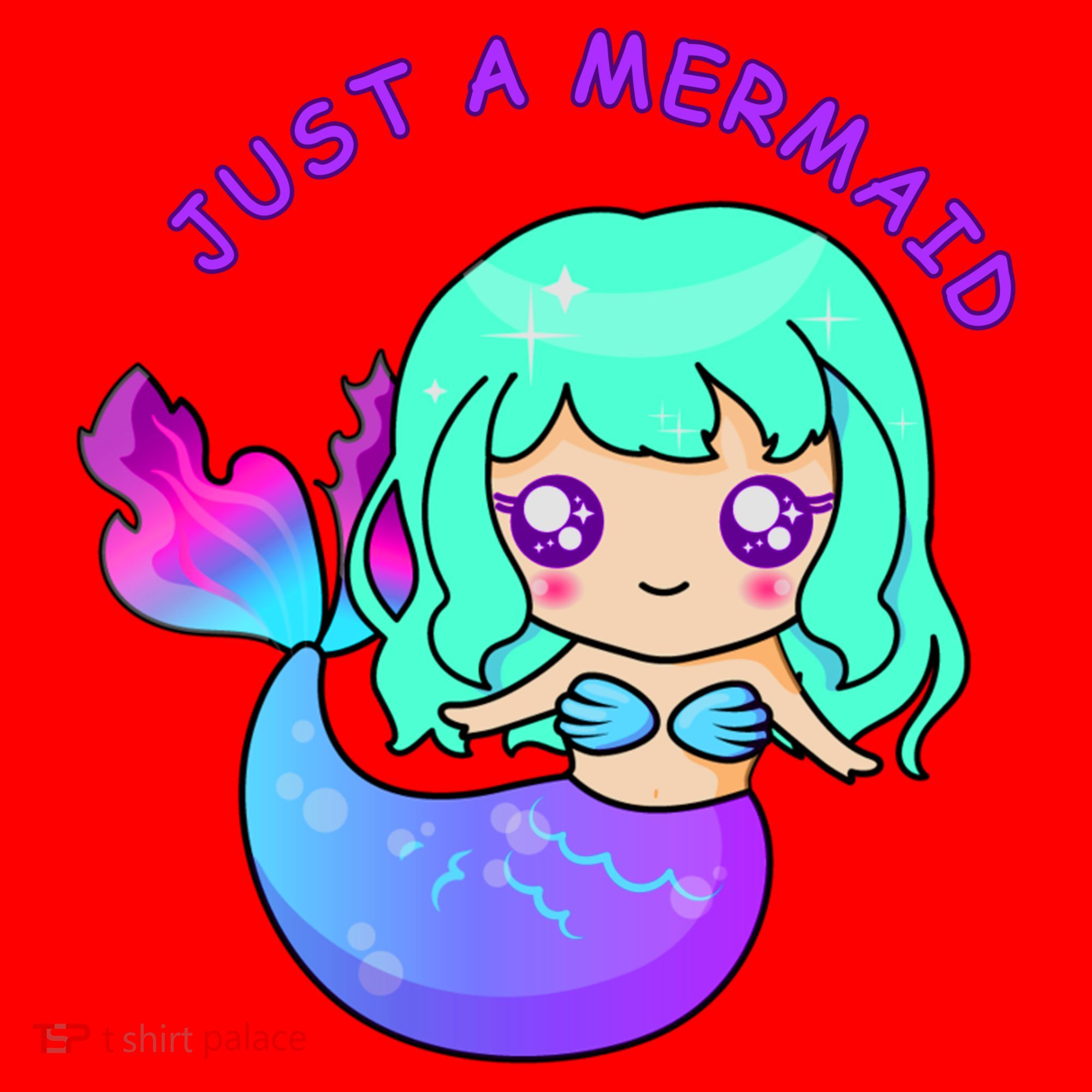 Just A Mermaid Santa Hat