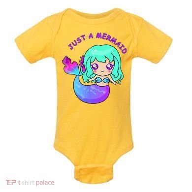 Just A Mermaid Baby Bodysuit