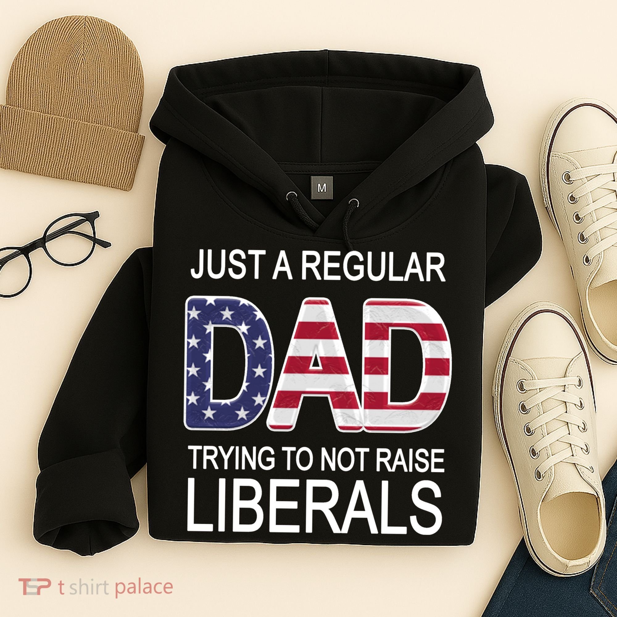 Just a Regular Dad Trying Not To Raise Liberals Hoodie
