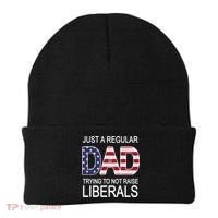 Just a Regular Dad Trying Not To Raise Liberals Beanie thumb 0