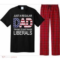 Just a Regular Dad Trying Not To Raise Liberals Pajama Set thumb 0