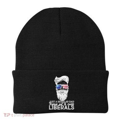 Just A Regular Dad Trying Not To Raise Liberals Hipster Dad Beanie