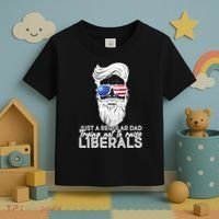 Just A Regular Dad Trying Not To Raise Liberals Hipster Dad Toddler T-Shirt thumb 3