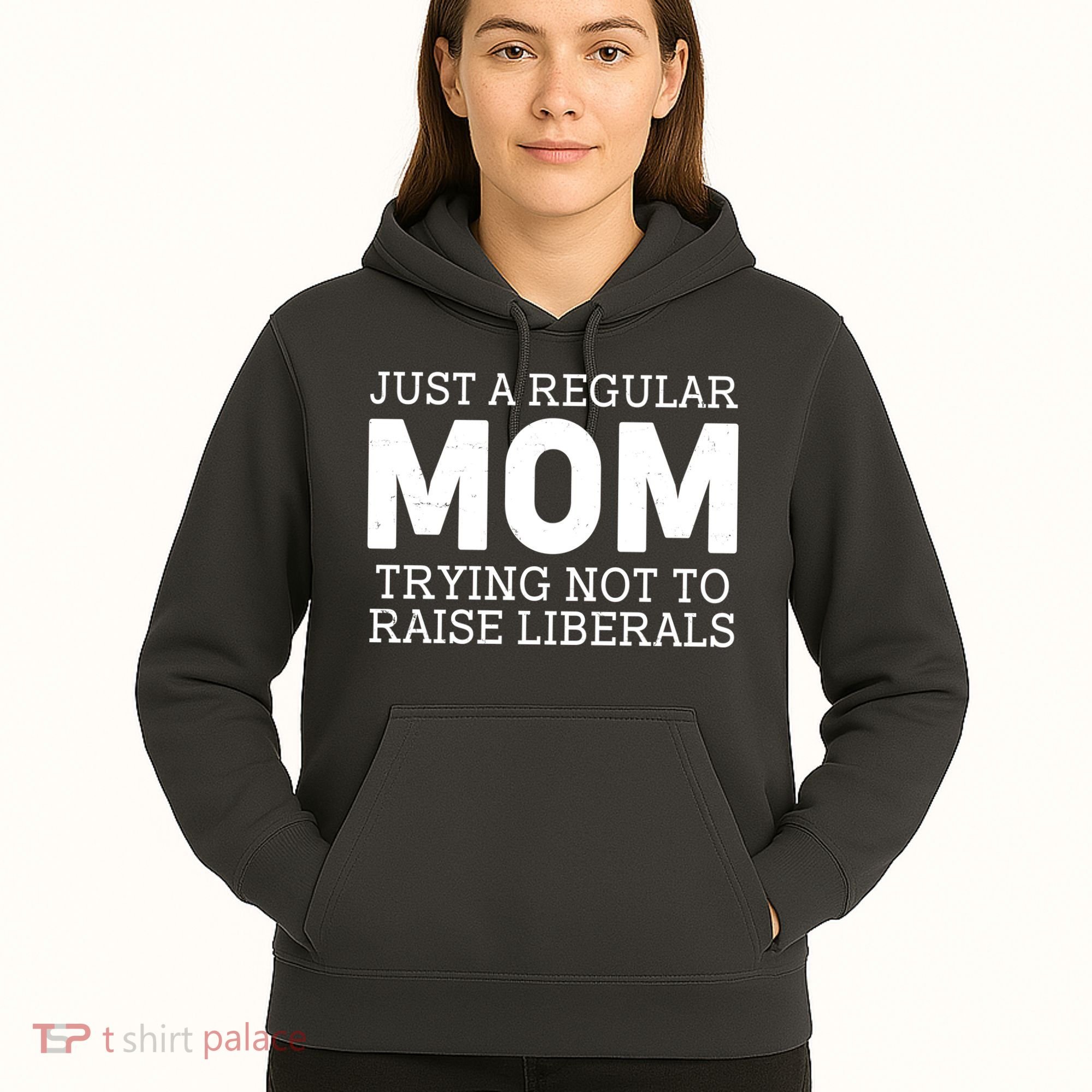 Just A Regular Mom Trying Not To Raise Liberals Hoodie