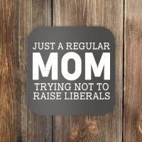 Just A Regular Mom Trying Not To Raise Liberals Coaster thumb 0