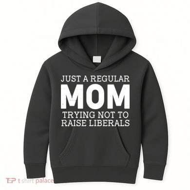 Just A Regular Mom Trying Not To Raise Liberals Kids Hoodie