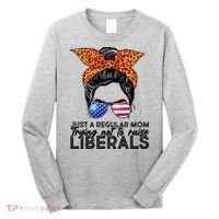 Just A Regular Mom Trying Not To Raise Liberals Hipster Mom Long Sleeve Shirt thumb 0