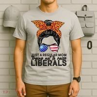 Just A Regular Mom Trying Not To Raise Liberals Hipster Mom T-Shirt thumb 6