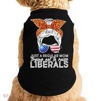 Just A Regular Mom Trying Not To Raise Liberals Hipster Mom Doggie Tank thumb 0