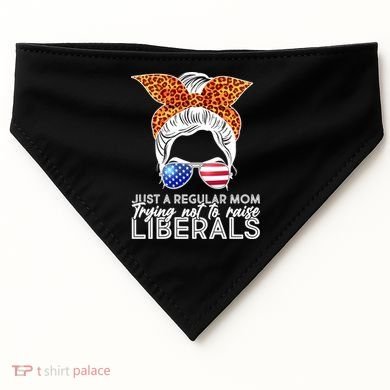 Just A Regular Mom Trying Not To Raise Liberals Hipster Mom USA-Made Doggie Bandana