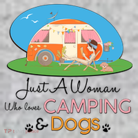 Just A Woman Who Loves Camping & Dogs Toddler T-Shirt thumb 2