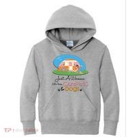 Just A Woman Who Loves Camping & Dogs Kids Hoodie thumb 0