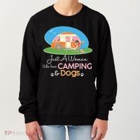 Just A Woman Who Loves Camping & Dogs Women's Sweatshirt thumb 0