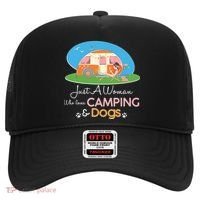 Just A Woman Who Loves Camping & Dogs Hat thumb 0