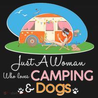 Just A Woman Who Loves Camping & Dogs Toddler Hoodie thumb 2