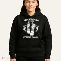 Just A Woman Who Wore Combat Boots Hoodie thumb 5