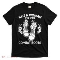 Just A Woman Who Wore Combat Boots T-Shirt thumb 0