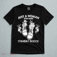 Just A Woman Who Wore Combat Boots T-Shirt thumb 5