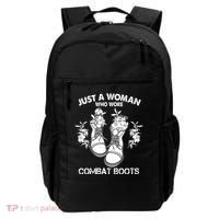Just A Woman Who Wore Combat Boots Backpack thumb 0