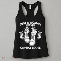 Just A Woman Who Wore Combat Boots Women's Tank Top thumb 3