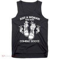 Just A Woman Who Wore Combat Boots Tank Top thumb 0