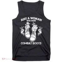 Just A Woman Who Wore Combat Boots Tank Top thumb 0