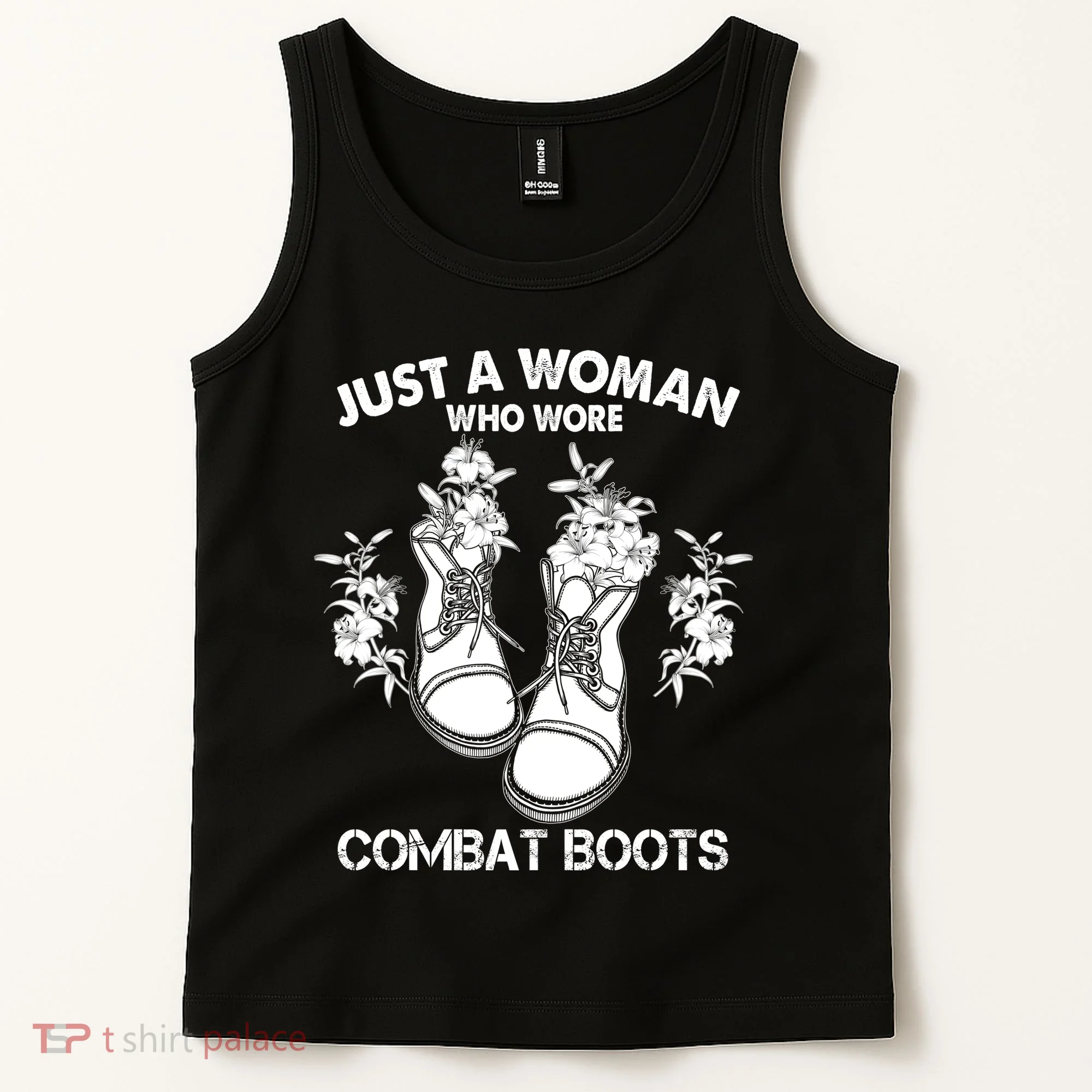 Just A Woman Who Wore Combat Boots Tank Top