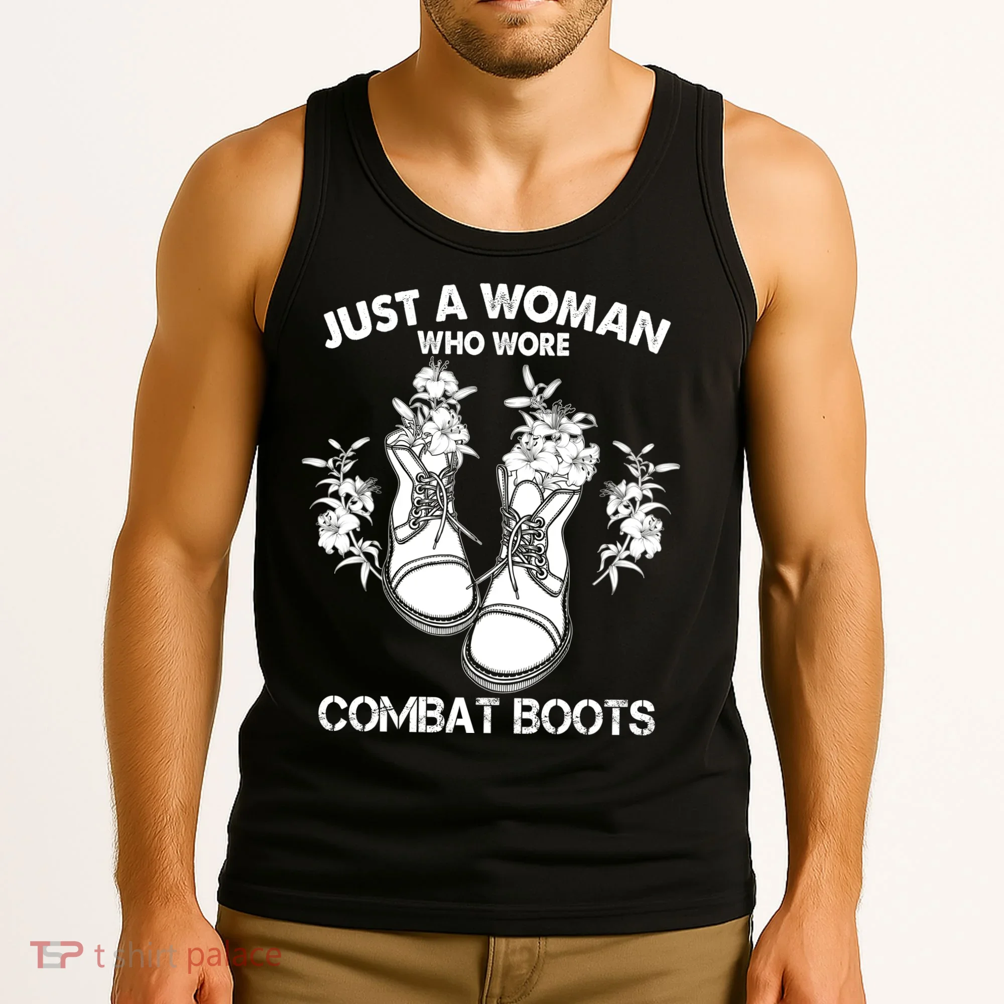 Just A Woman Who Wore Combat Boots Tank Top